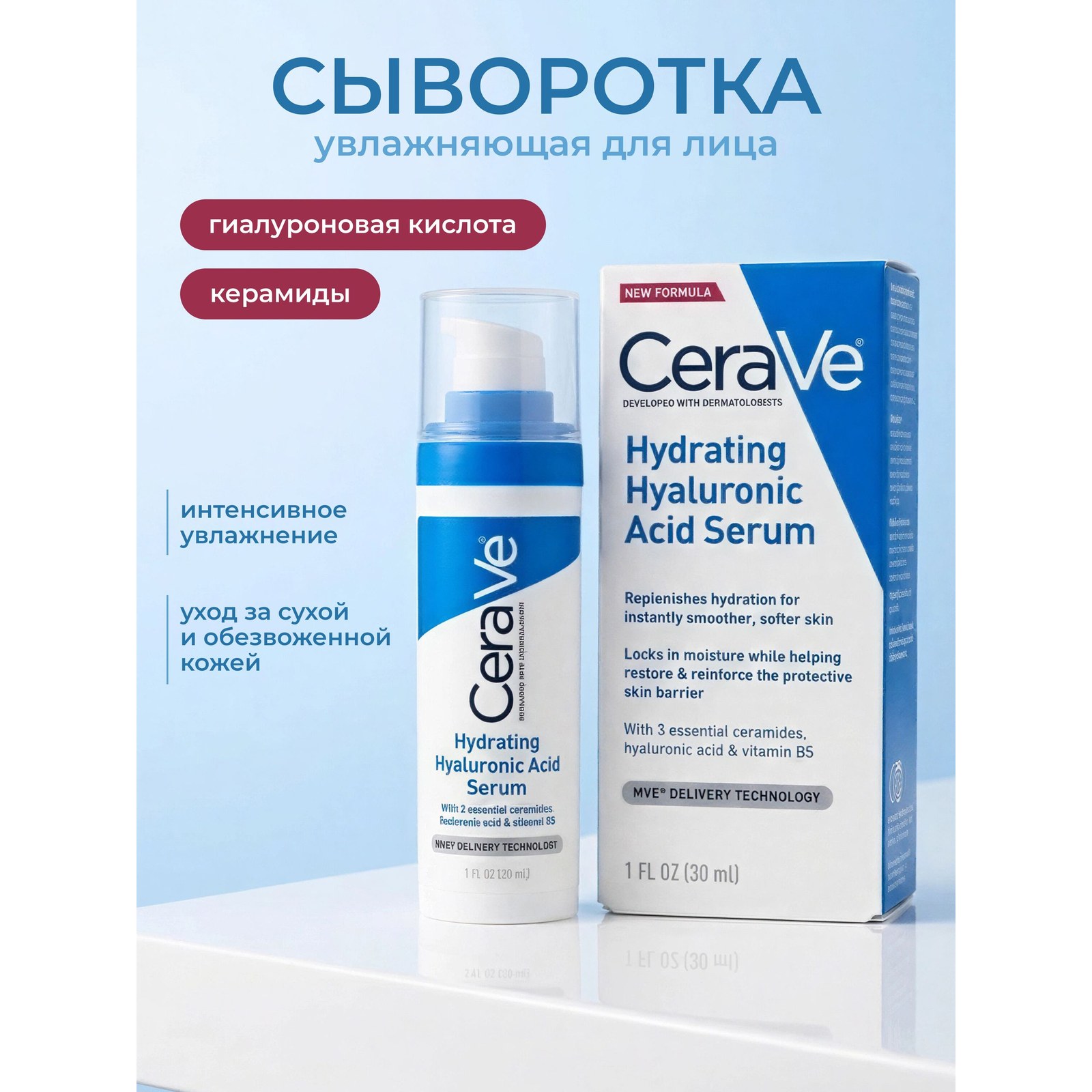 Hydrating Hyaluronic Acid Serum — увлажняющая сыворотка с гиалуроновой кислотой